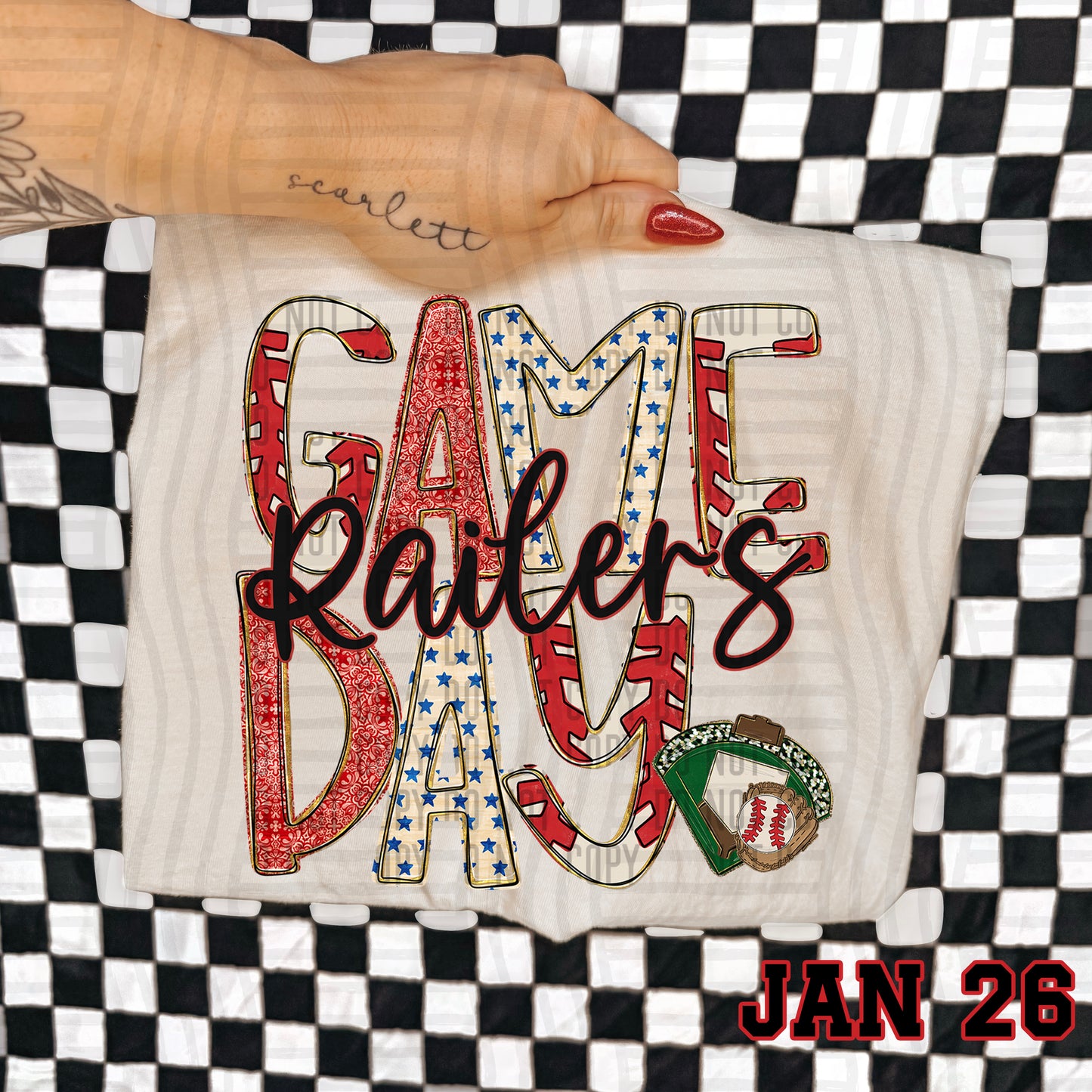 Game Day BASEBALL- Custom + DROPDOWN - 300 DPI digital download