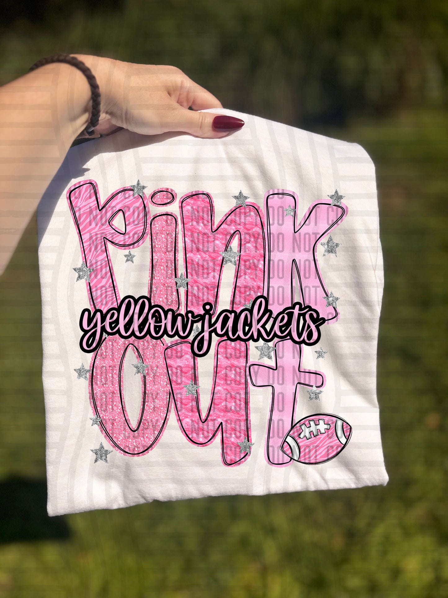 PINK OUT Football + CUSTOM - Dropdown - Digital Download 300DPI PNG FILE