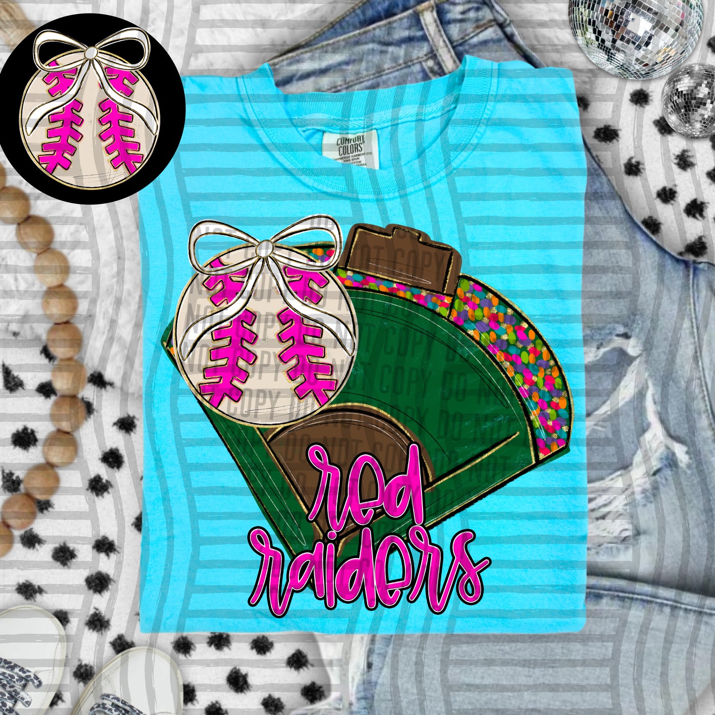 Preppy Baseball Field -optional pocket + Custom + Dropdown - 300 dpi Digital Download