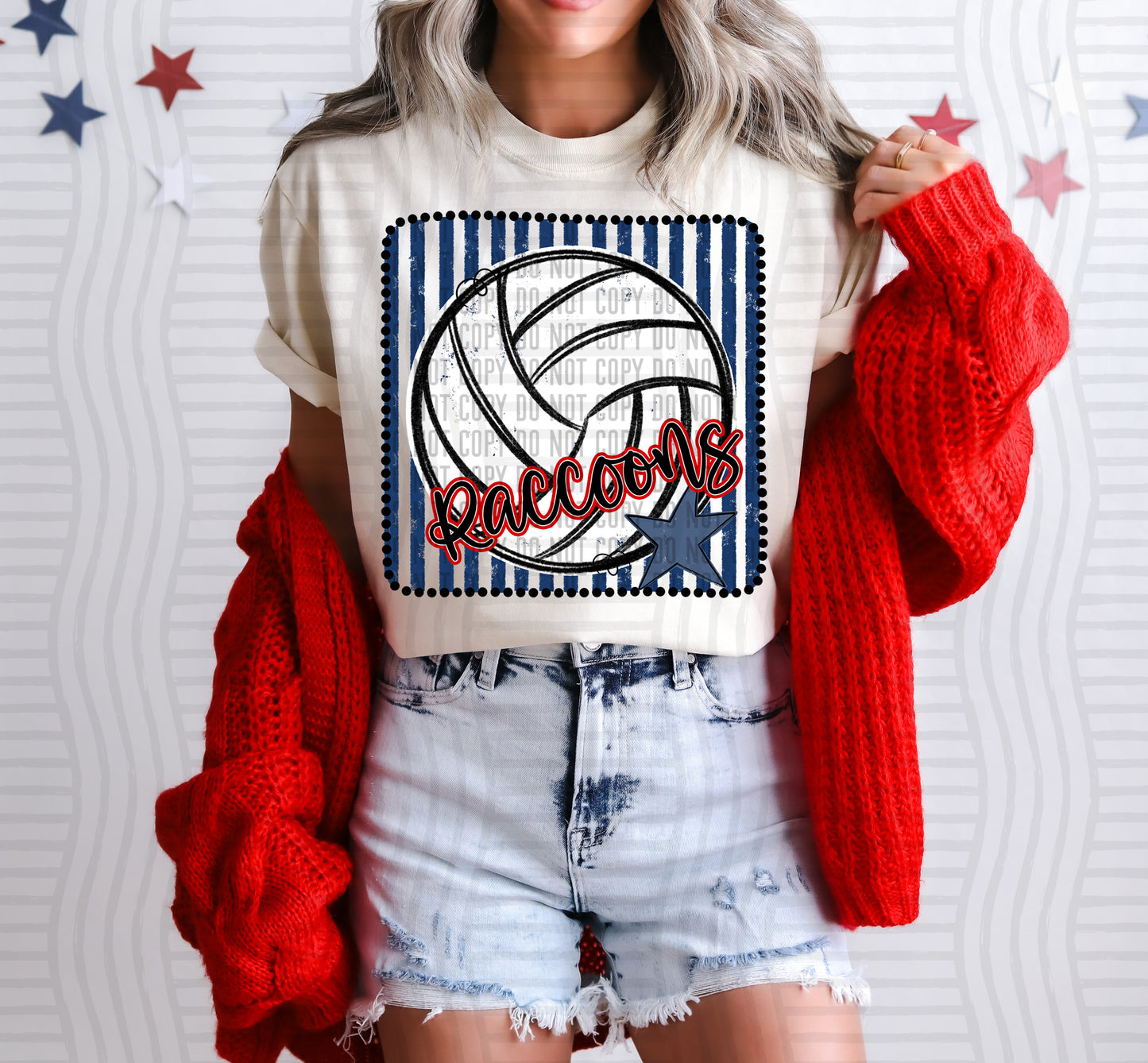 Volleyball RWB Framed -  Custom + DROPDOWN - 300 DPI digital download