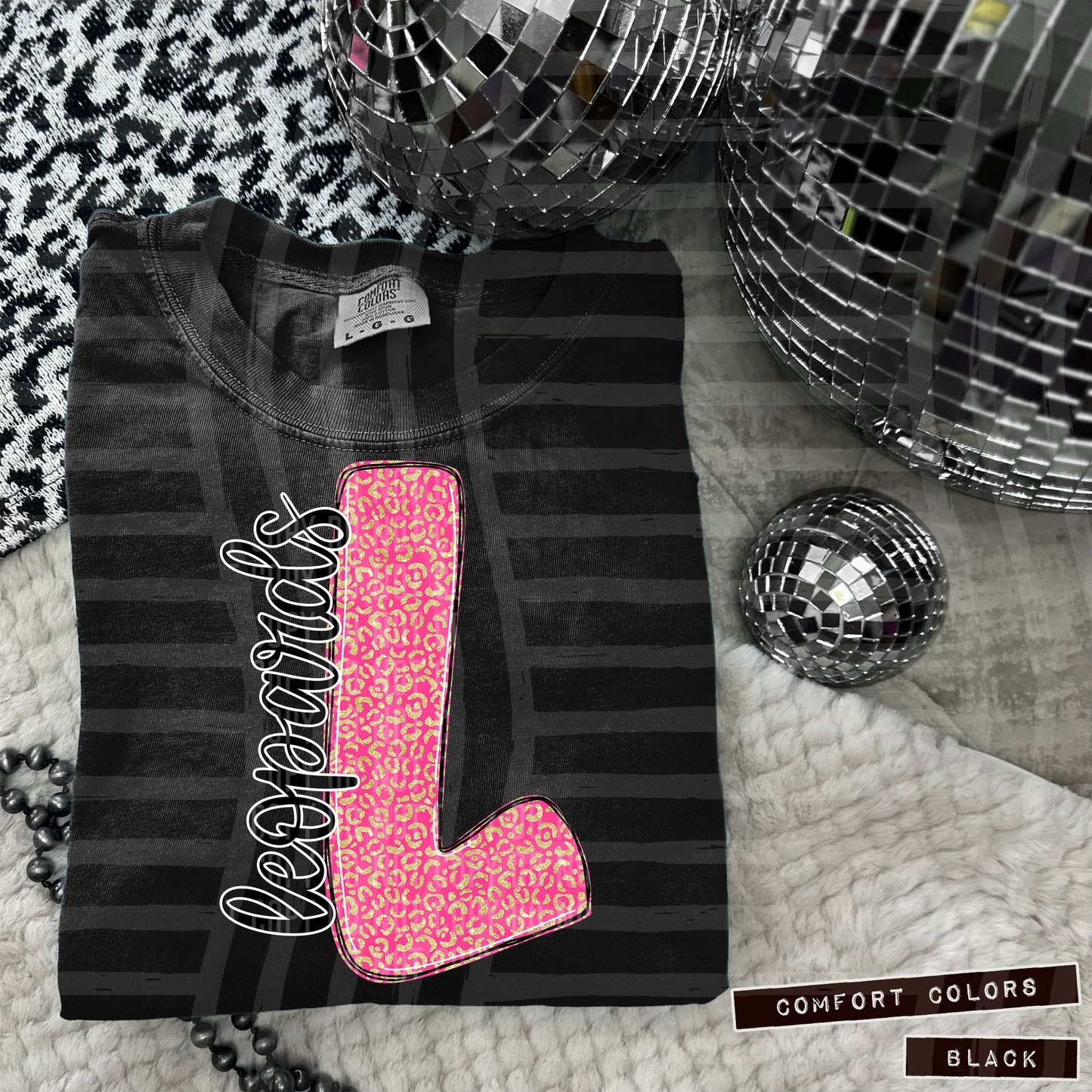 Pink Leopard Single Letter - Dropdown + CUSTOM- Digital Download 300DPI PNG FILE