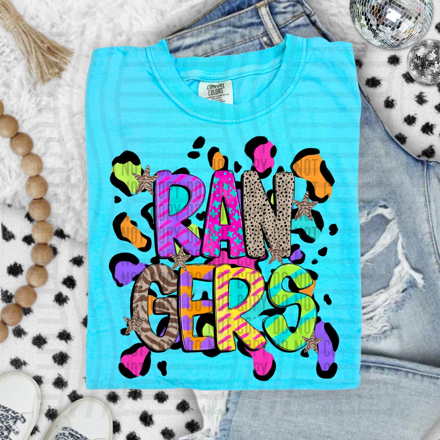 Funky Mix-Up Leopard Spot Mascots - Custom + Dropdown - 300 dpi Digital Download