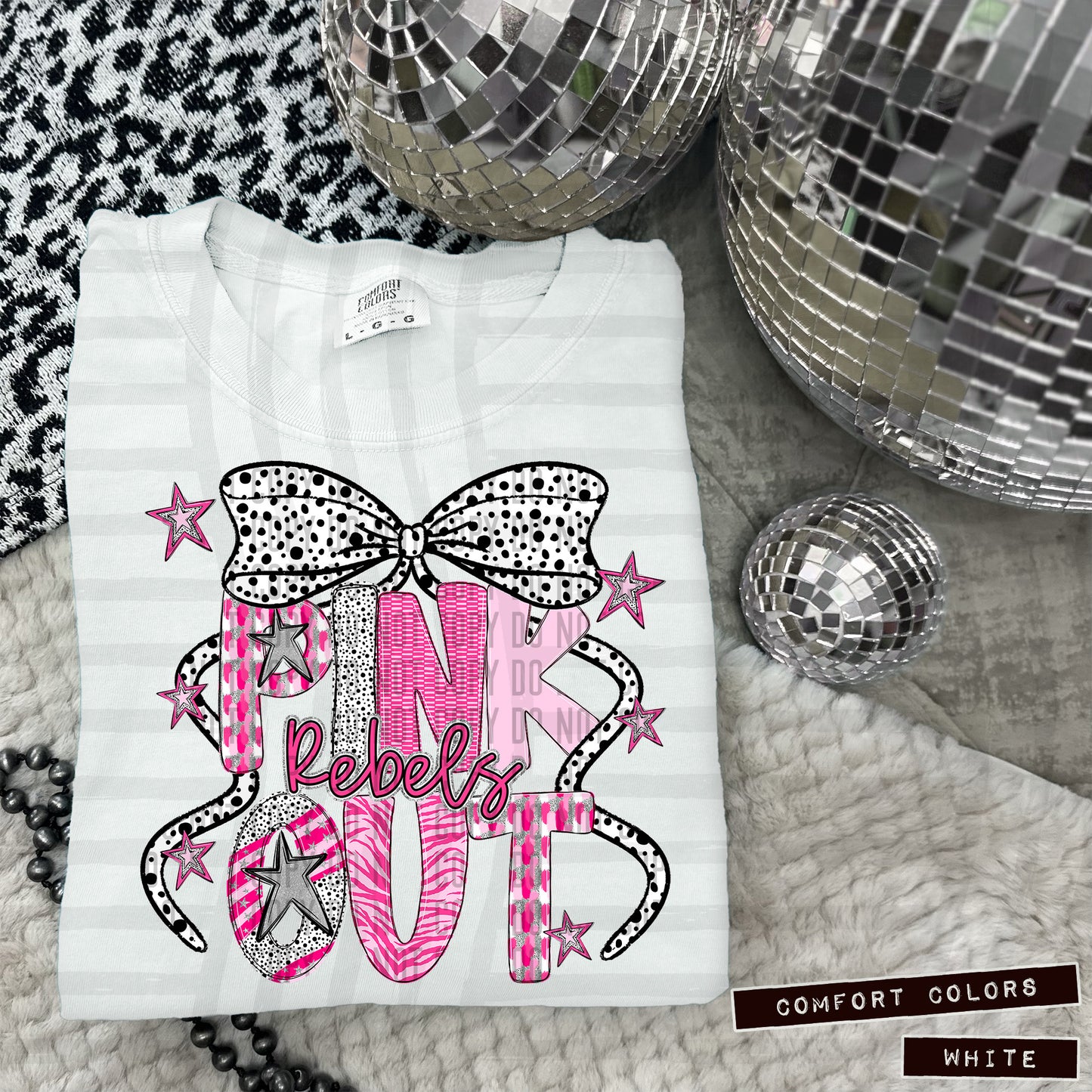 Pink Out Silver - Dropdown + CUSTOM - Digital Download 300DPI PNG FILE