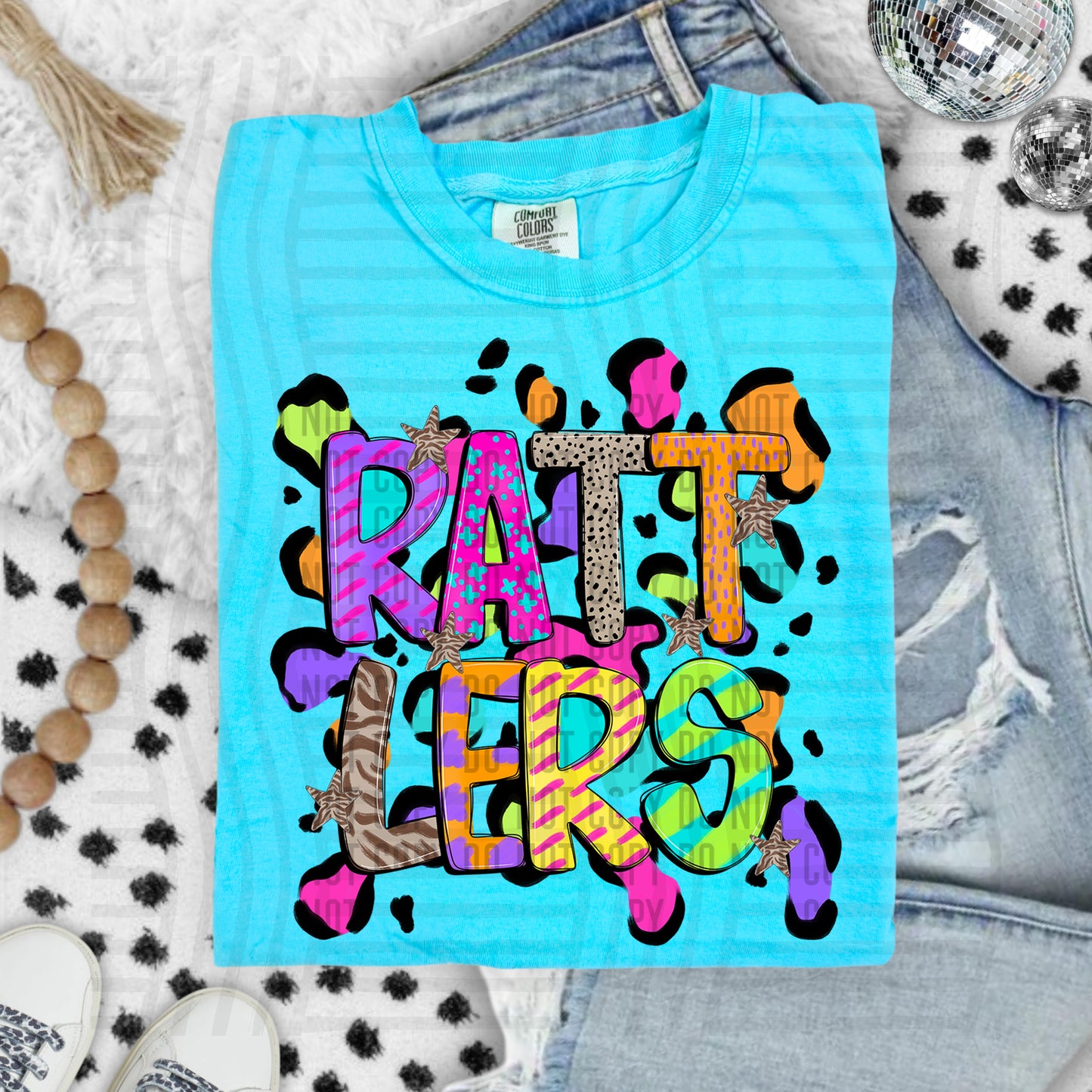 Funky Mix-Up Leopard Spot Mascots - Custom + Dropdown - 300 dpi Digital Download