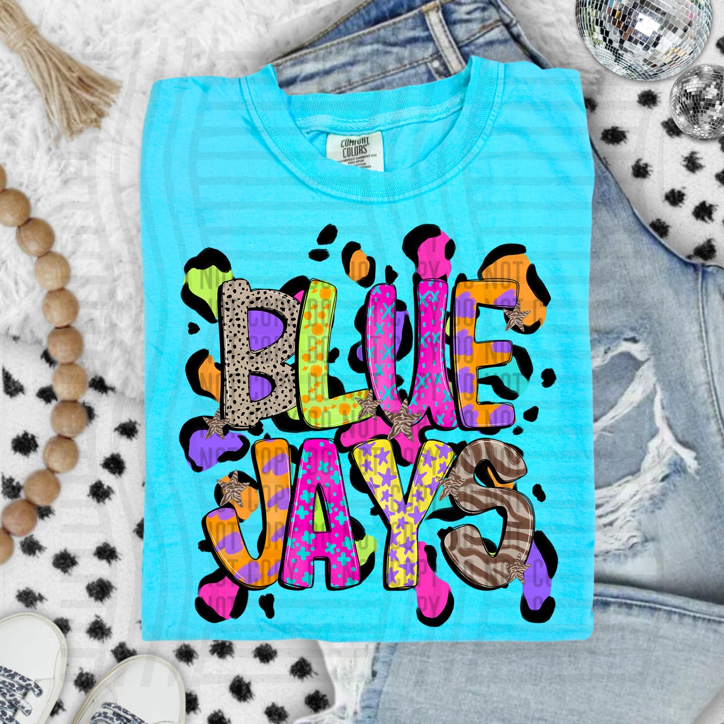 Funky Mix-Up Leopard Spot Mascots - Custom + Dropdown - 300 dpi Digital Download