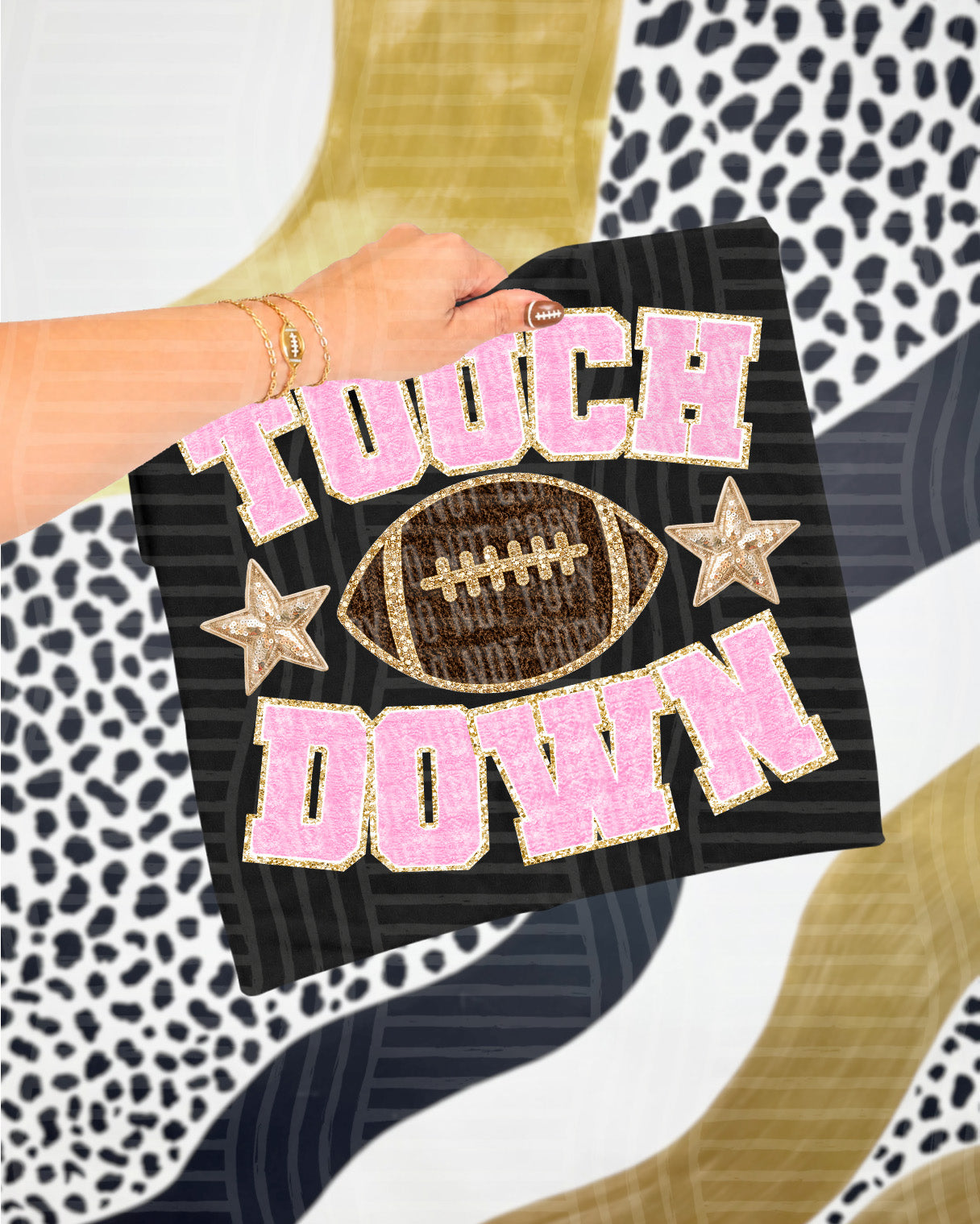 TOUCHDOWN FAUX CHENILLE CC 2608-0006- Digital Download 300 DPI PNG FILE