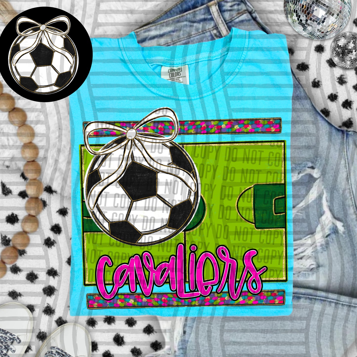 Preppy Soccer Field -optional pocket + Custom + Dropdown - 300 dpi Digital Download