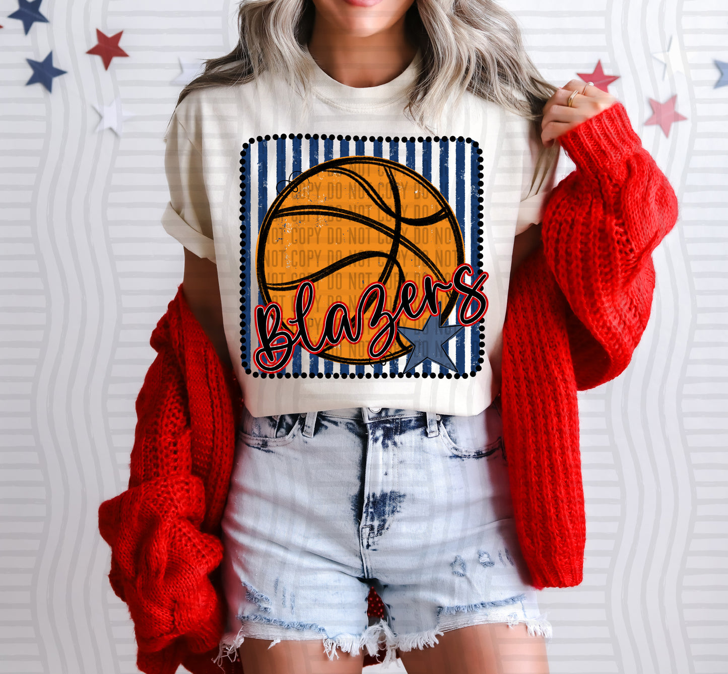 Basketball RWB Framed -  Custom + DROPDOWN - 300 DPI digital download