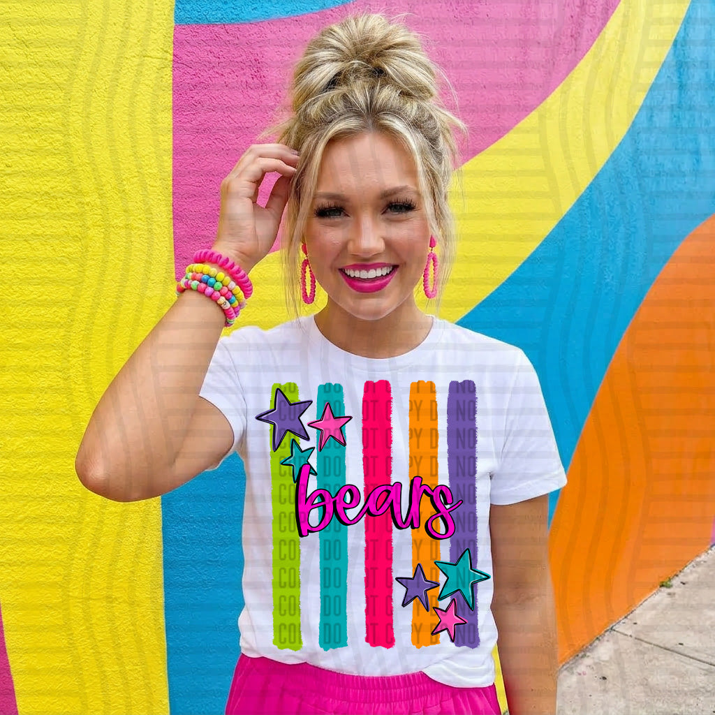 Rainbow Stripes - Custom + DROPDOWN - 300 DPI digital download
