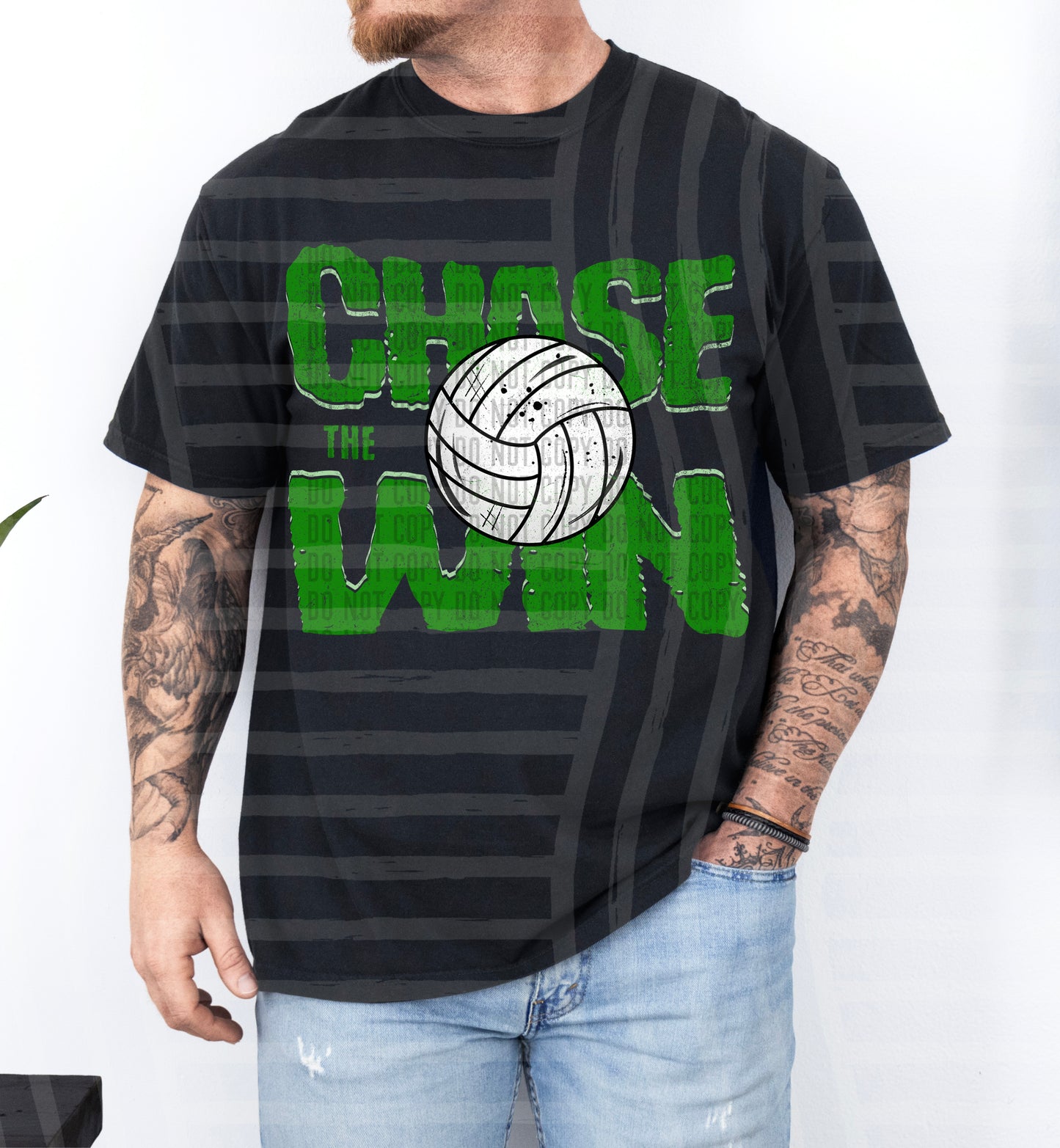 Chase the Win VOLLEYBALL - Color Dropdown Digital Download 300DPI PNG FILE