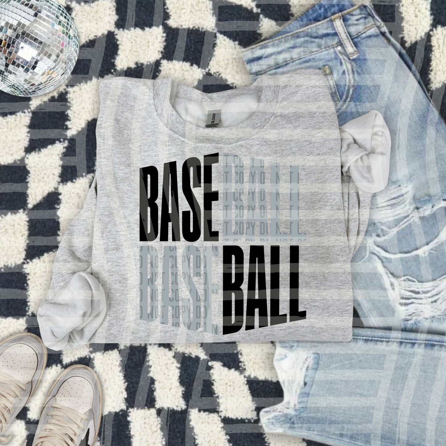 BASEBALL word art -Color Dropdown Digital Download 300DPI PNG FILE
