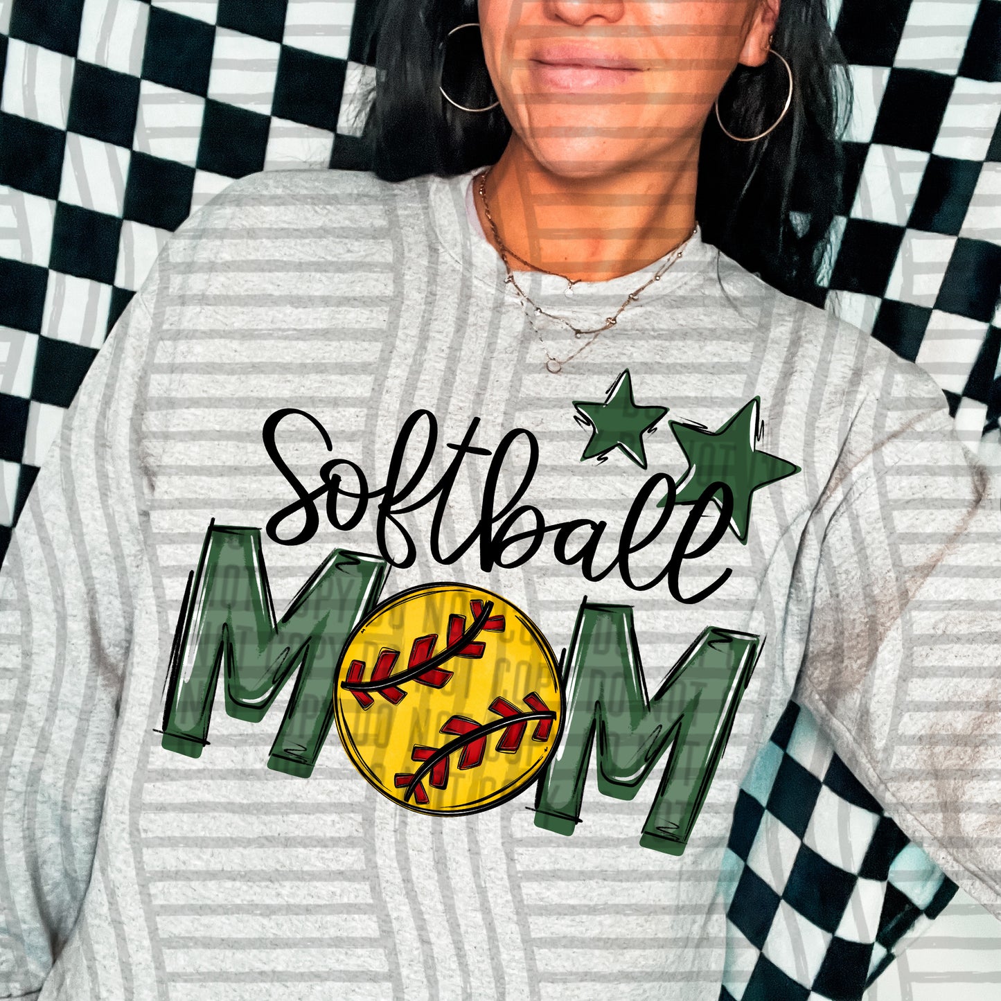 Softballl Mom - Color Dropdown Digital Download 300DPI PNG FILE