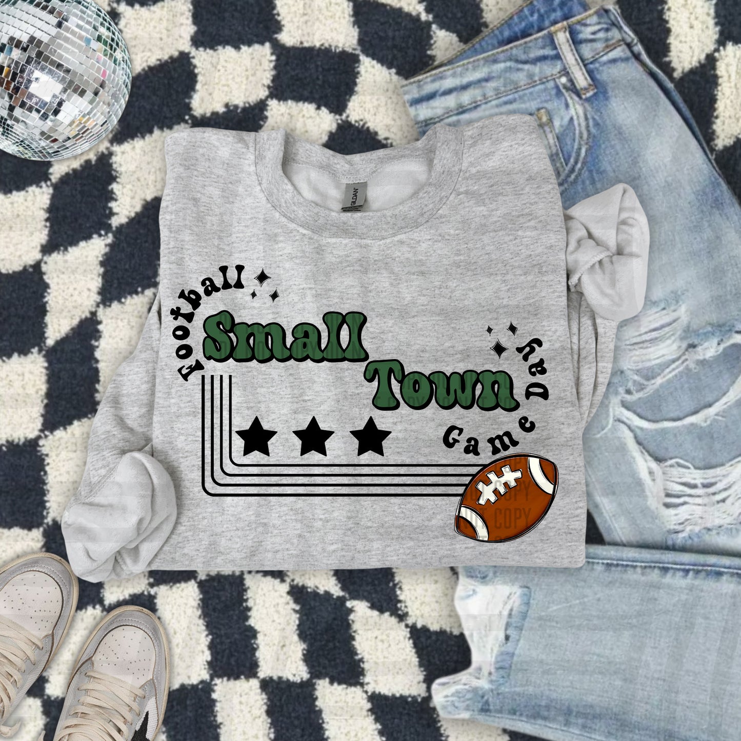 FOOTBALL - Small town - Color Dropdown Digital Download 300DPI PNG FILE