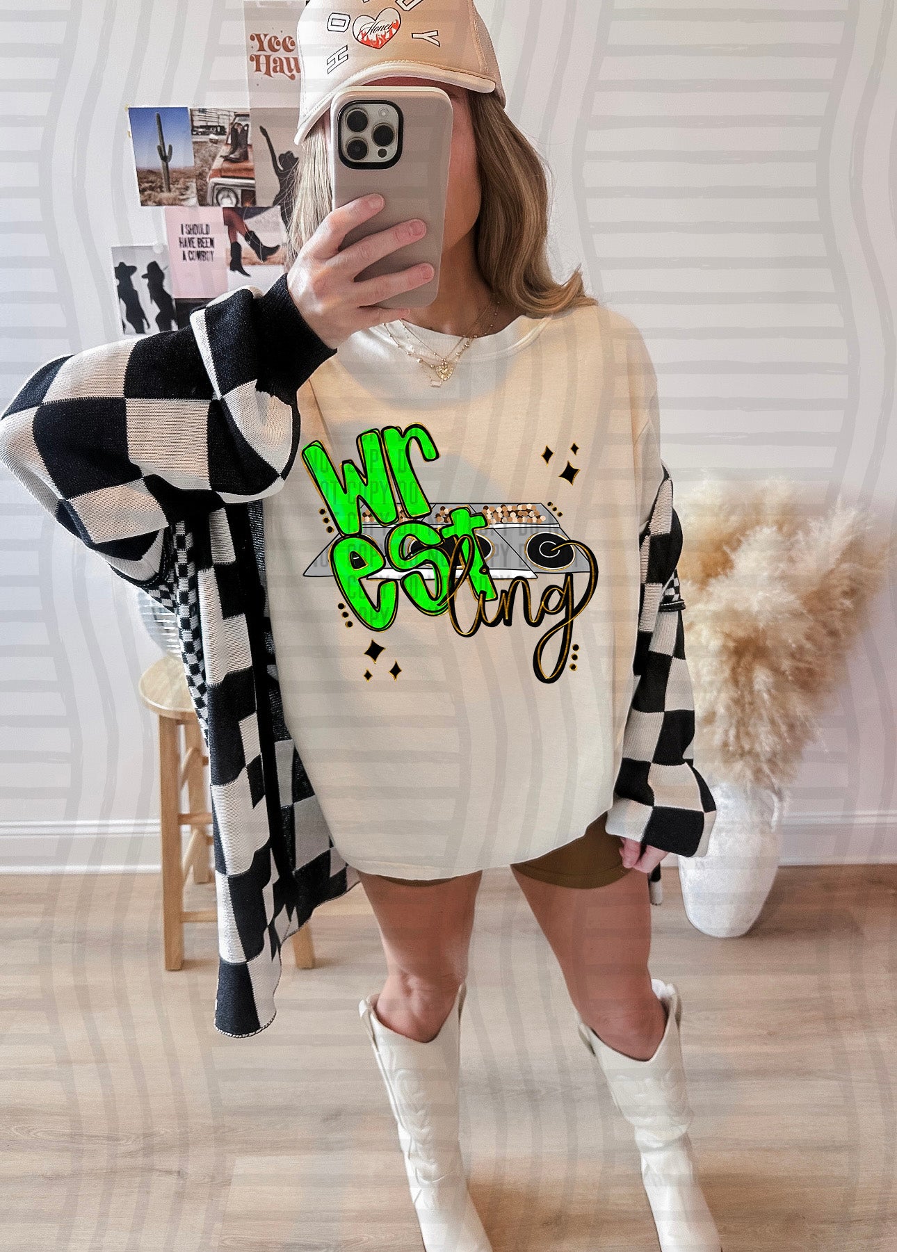 WRESTLING mat- Color Dropdown Digital Download 300DPI PNG FILE