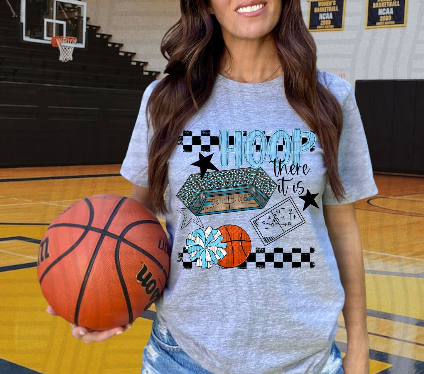 Hoop there it is - Basketball - Color Dropdown Digital Download 300DPI PNG FILE