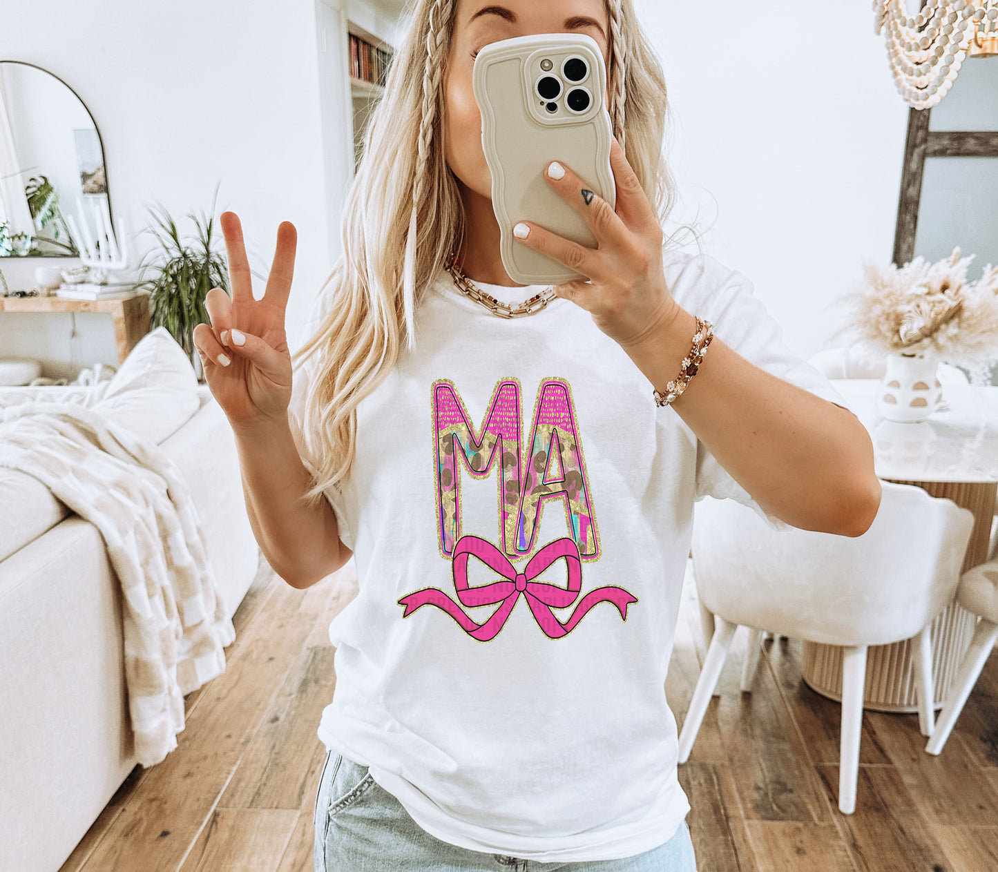 Preppy Leopard MOM NAMES (LARGE BOW) - DROPDOWN + CUSTOM - Digital Download 300DPI PNG FILE