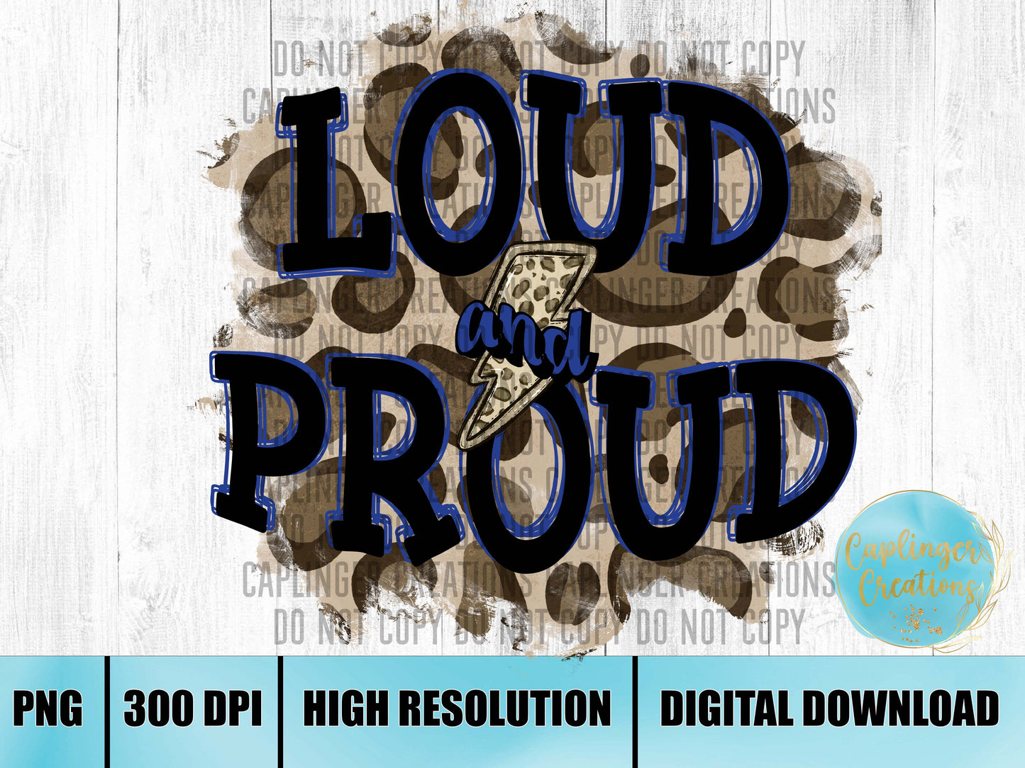 BLUE Loud and Proud - Digital download 300DPI PNG FILE