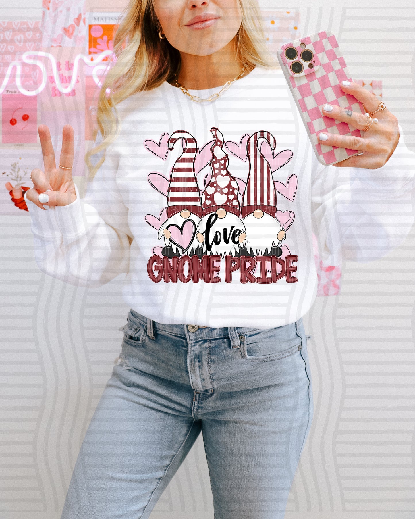 Vday Gnomes Pride - Color Dropdown Digital Download 300DPI PNG FILE