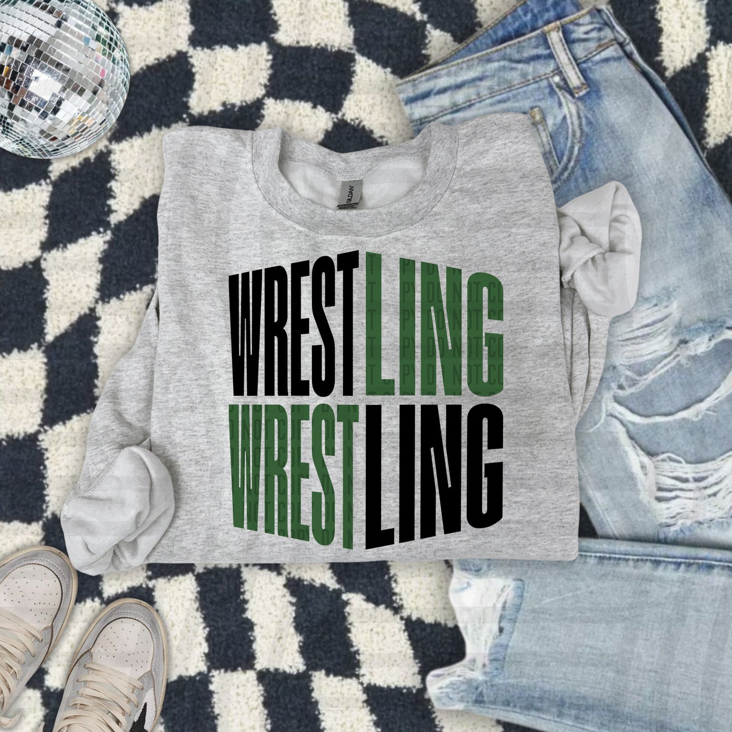 Wrestling Word Art -Color Dropdown Digital Download 300DPI PNG FILE