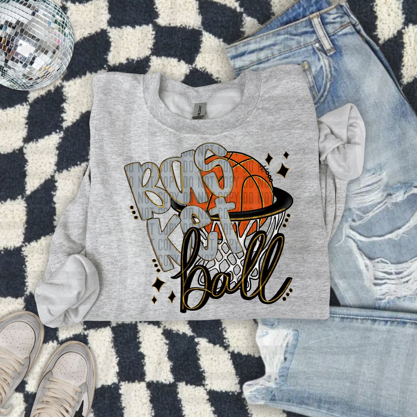 Basketball hoop -Color Dropdown Digital Download 300DPI PNG FILE