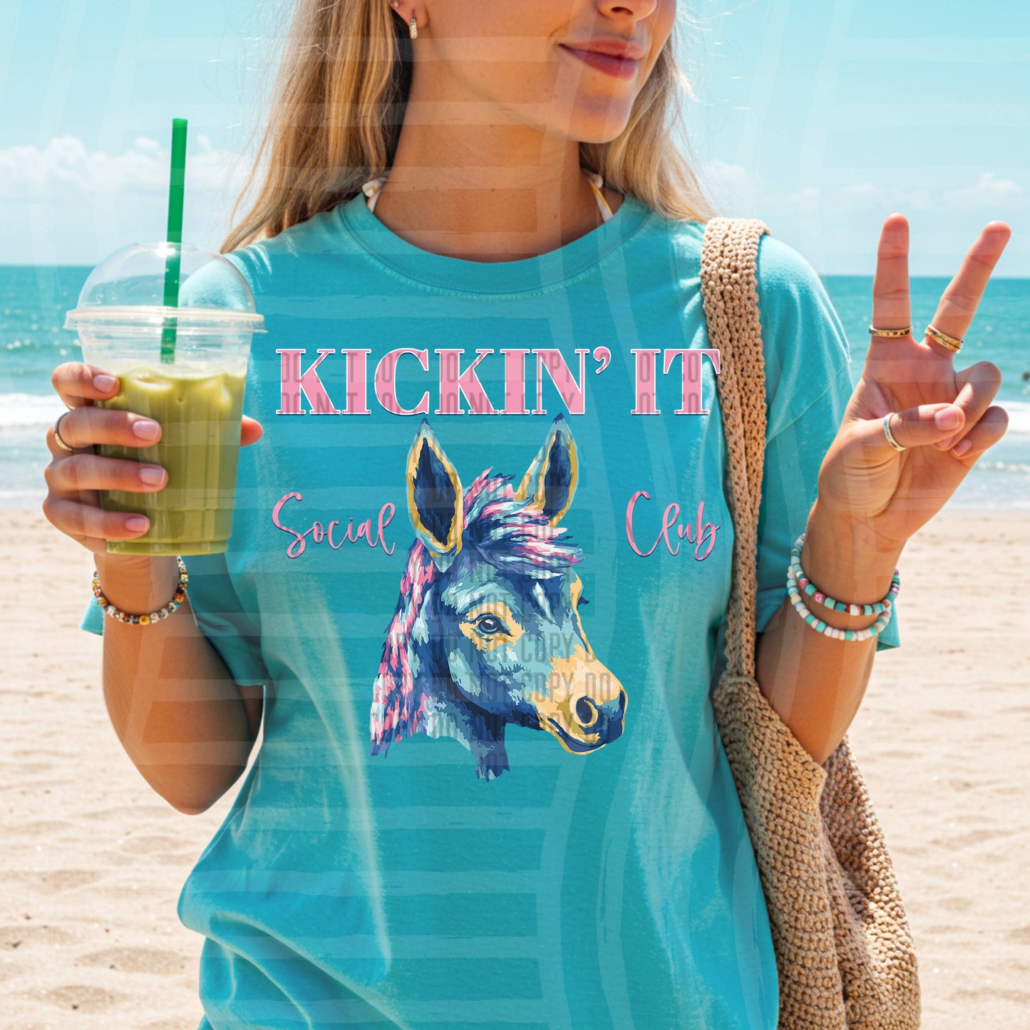 Kickin it (Donkey) Social Club -  Digital Download 300DPI PNG FILE