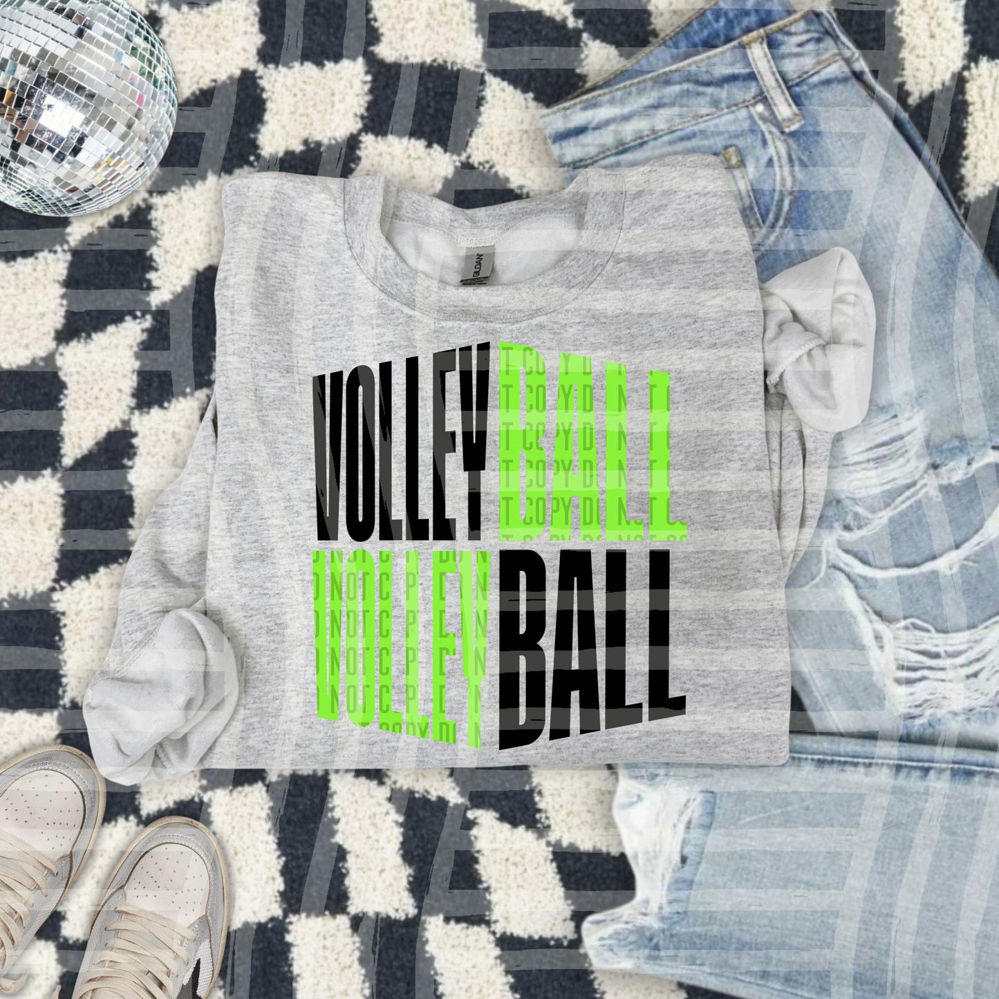 Volleyball word art - Color Dropdown Digital Download 300DPI PNG FILE