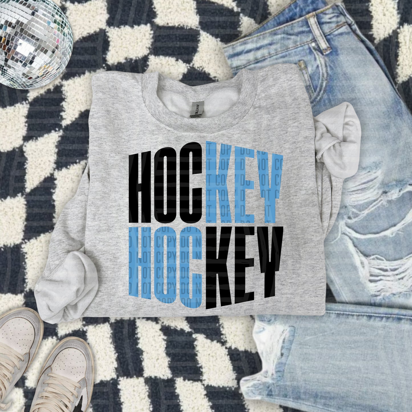 HOCKEY word art - Color Dropdown Digital Download 300DPI PNG FILE
