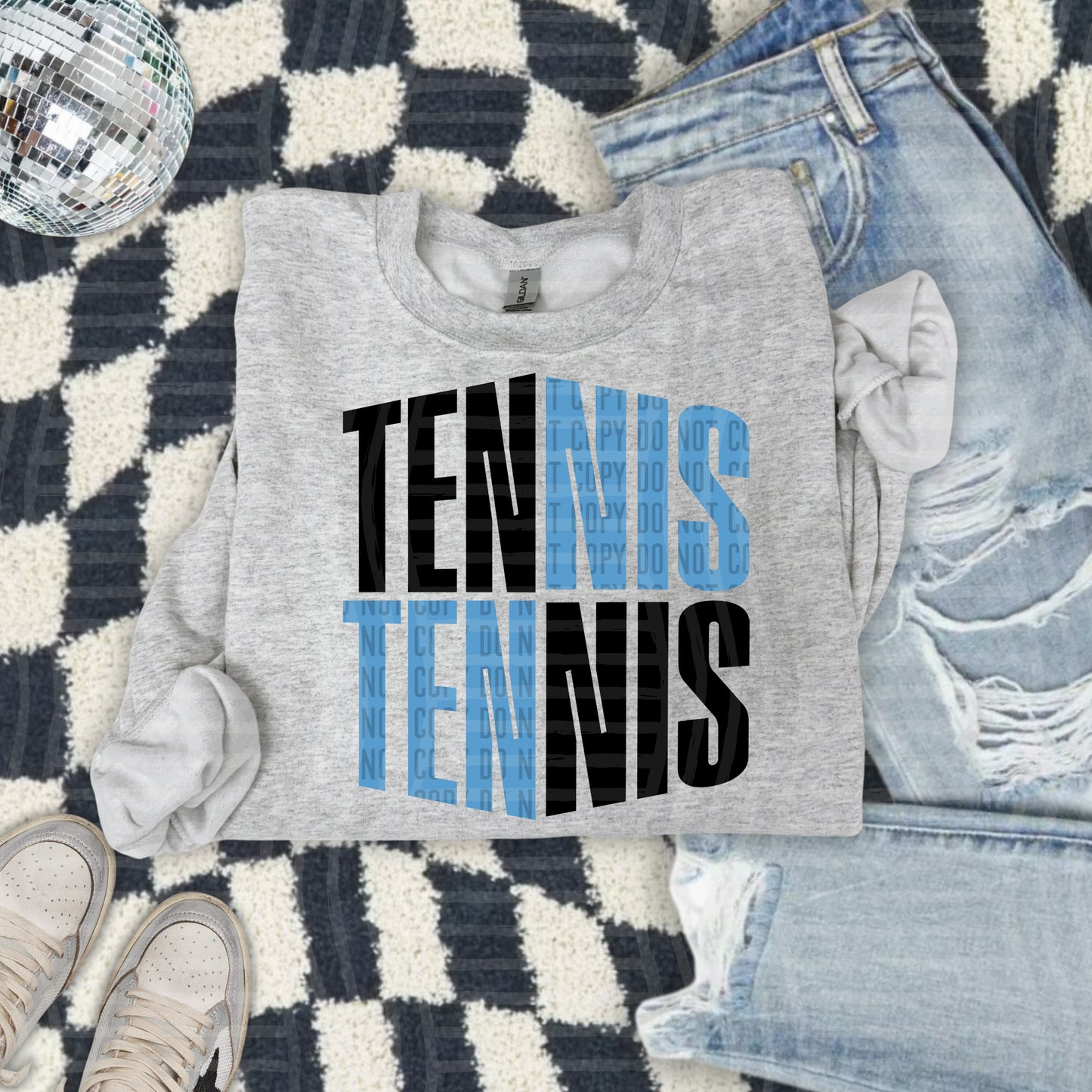 TENNIS word art - Color Dropdown Digital Download 300DPI PNG FILE
