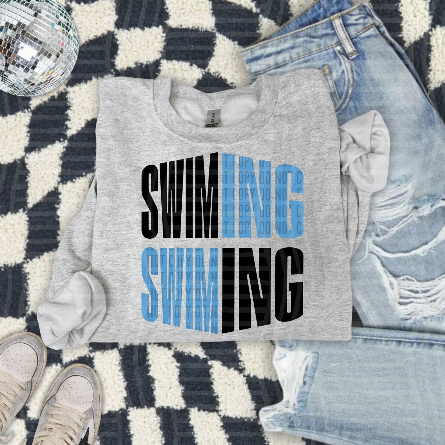 SWIMMING word art - Color Dropdown Digital Download 300DPI PNG FILE