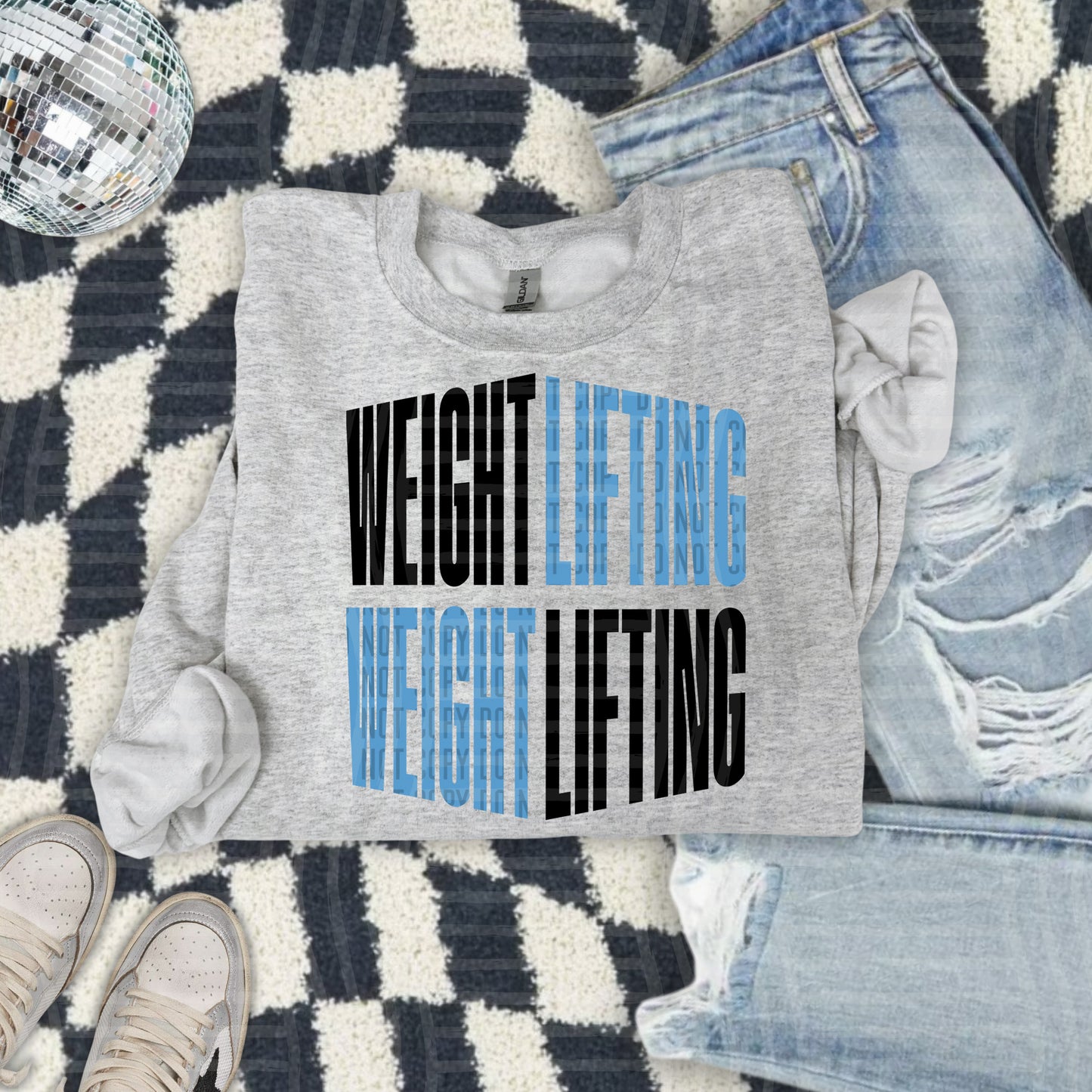 WEIGHT LIFTING word art - Color Dropdown Digital Download 300DPI PNG FILE