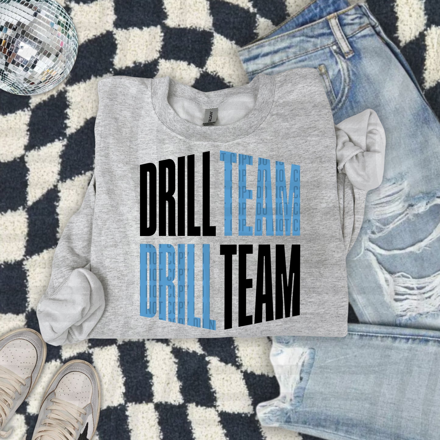 DRILL TEAM word art - Color Dropdown Digital Download 300DPI PNG FILE