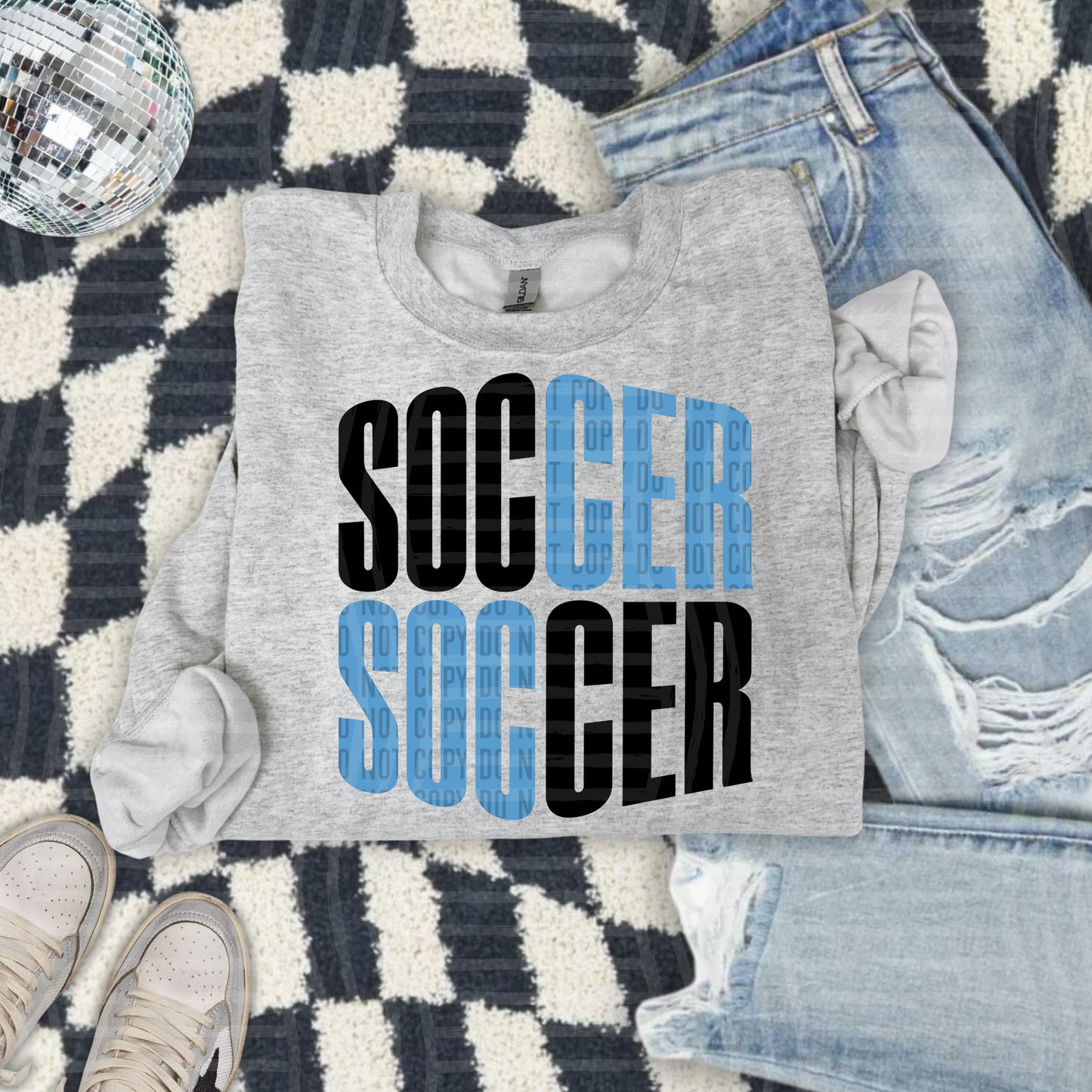 SOCCER word art - Color Dropdown Digital Download 300DPI PNG FILE