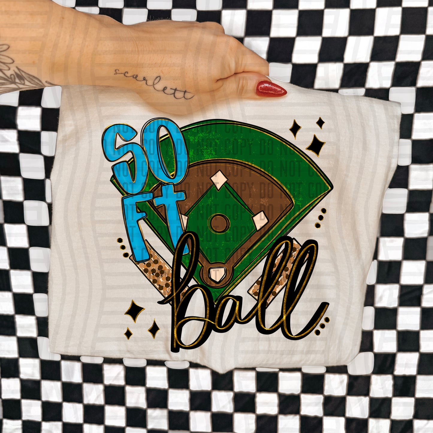 SOFTBALL Field - Color Dropdown Digital Download 300DPI PNG FILE