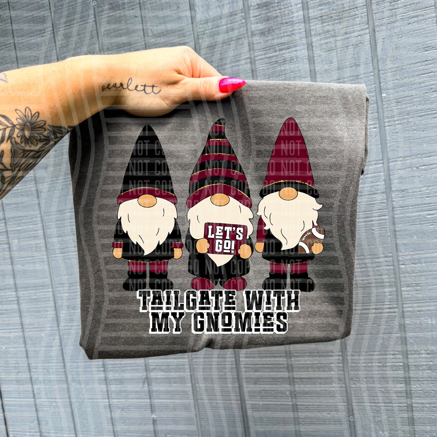 Tailgate with my gnomies - Color Dropdown Digital Download 300DPI PNG FILE