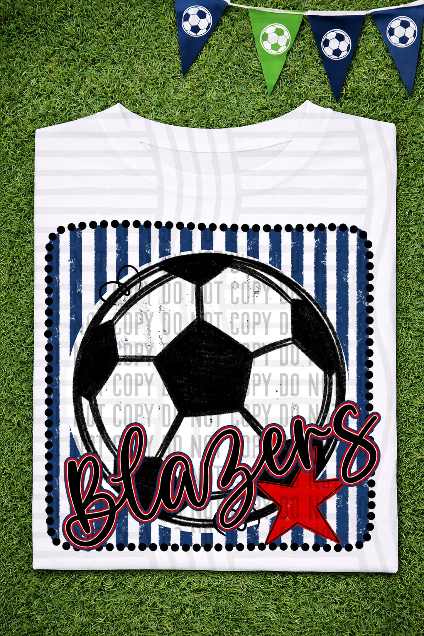 Soccer RWB Framed -  Custom + DROPDOWN - 300 DPI digital download