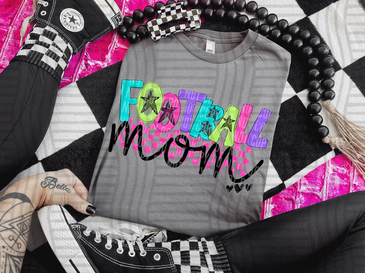 Checkmate Starburst Sports mom - DROPDOWN - 300 DPI digital download