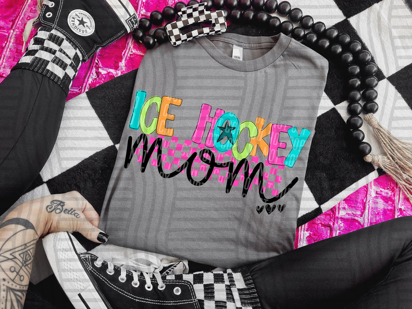 Checkmate Starburst Sports mom - DROPDOWN - 300 DPI digital download