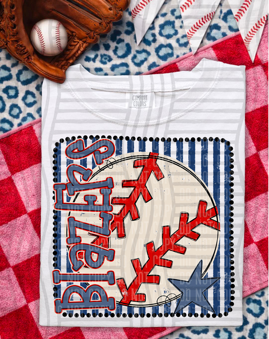 Baseball RWB Framed -  Custom + DROPDOWN - 300 DPI digital download