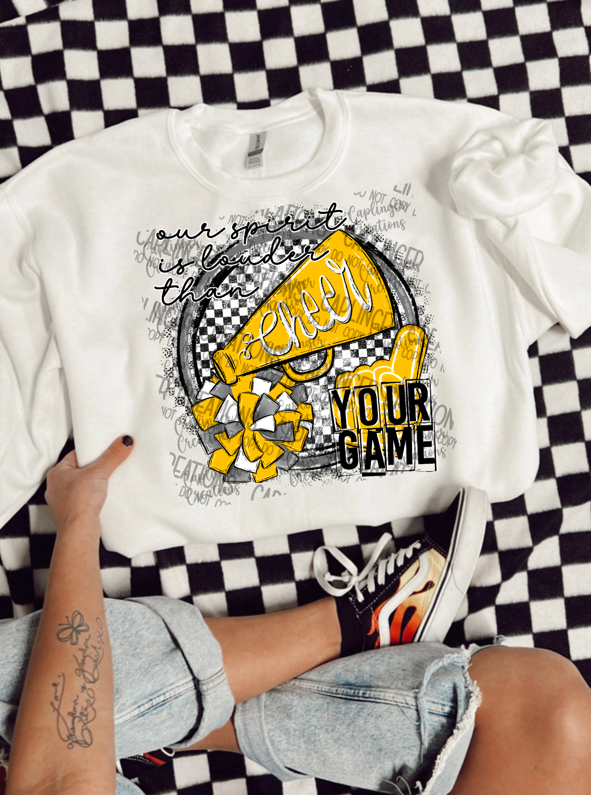 YELLOW: Our spirit is louder than your game - Digital download 300DPI PNG FILE