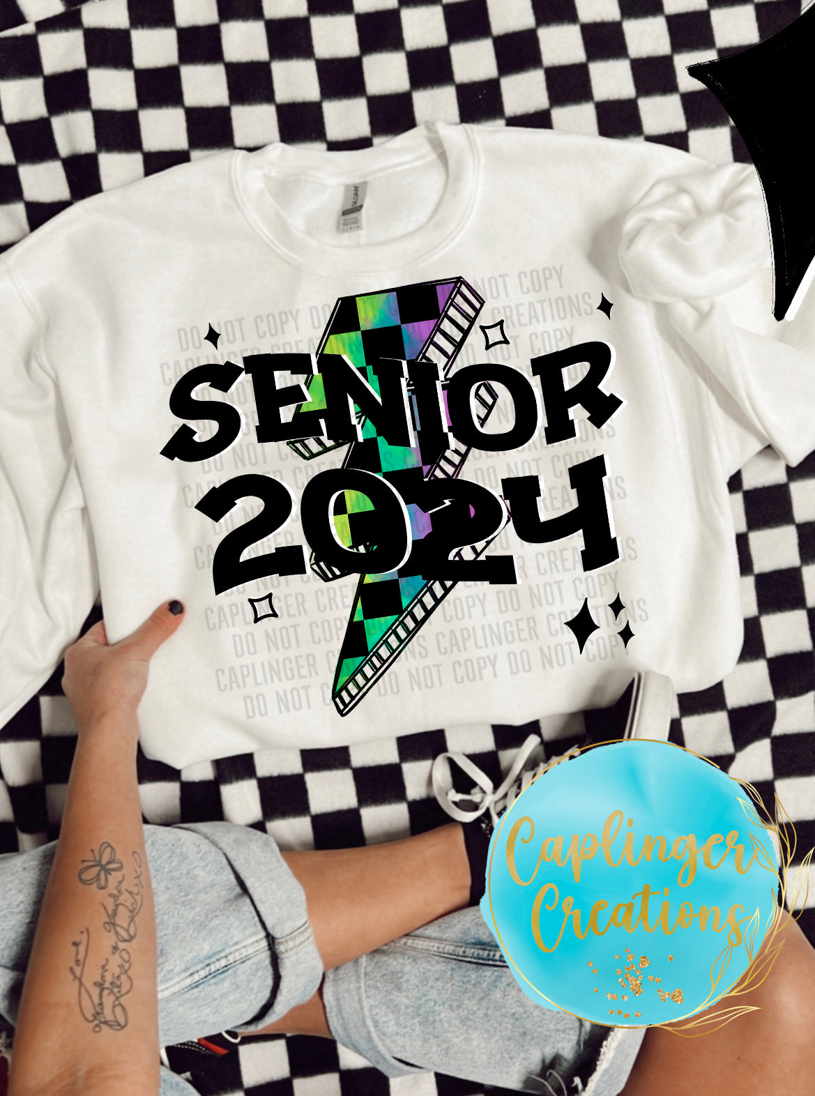 Senior 2024 Bolt - Digital download 300DPI PNG FILE