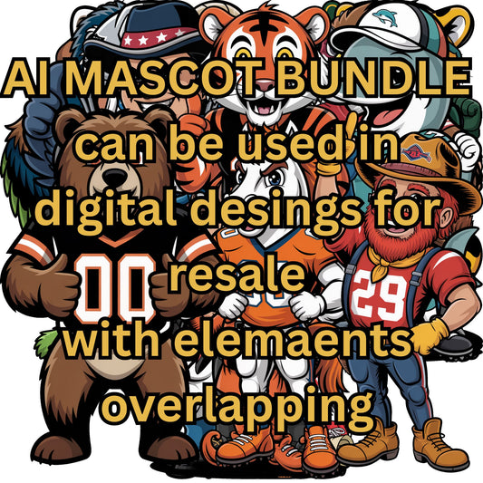AI mascots (32)  - Digital download 300DPI PNG FILE