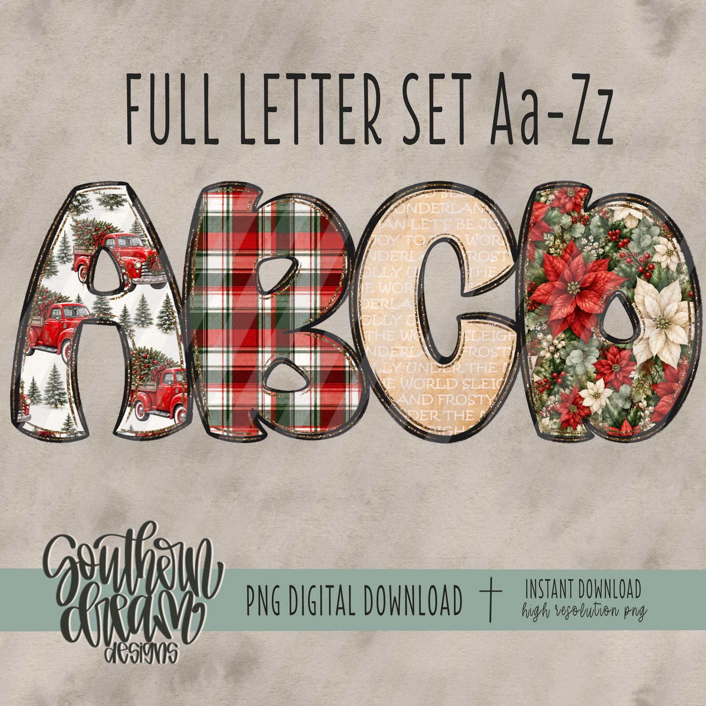 Christmas Alpha Collab- Digital download 300DPI PNG FILE