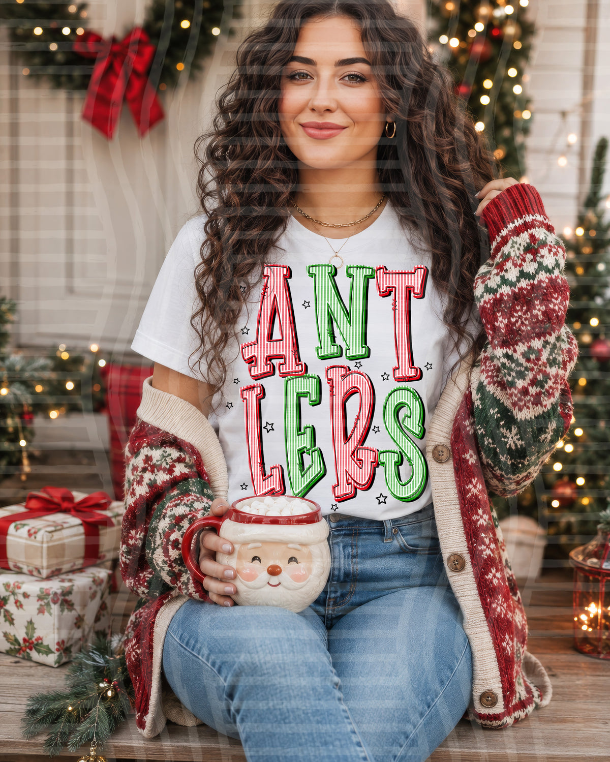 Seersucker Chic Christmas 2610-0016 - Custom + DROPDOWN - 300 DPI digital download