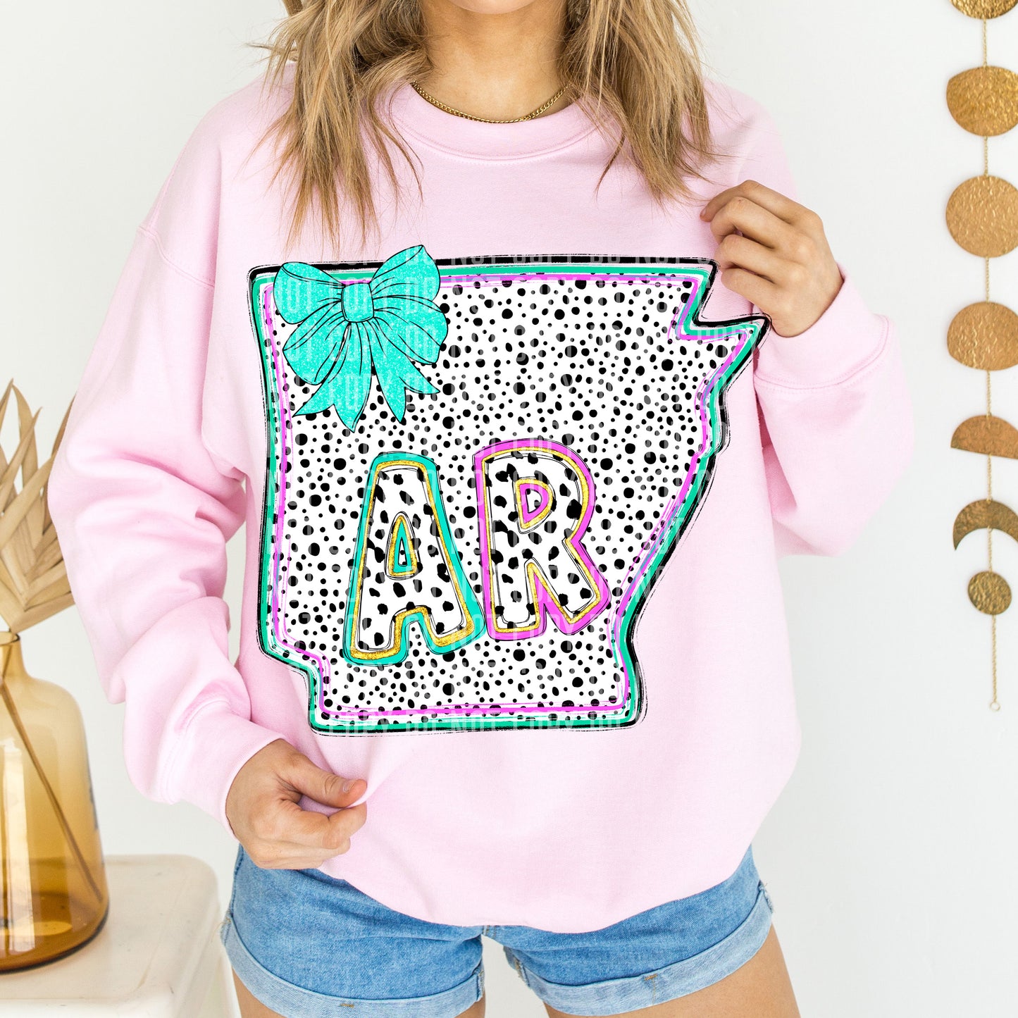 PICK A STATE- States Pink & Turquoise - Digital download 300DPI PNG FILE