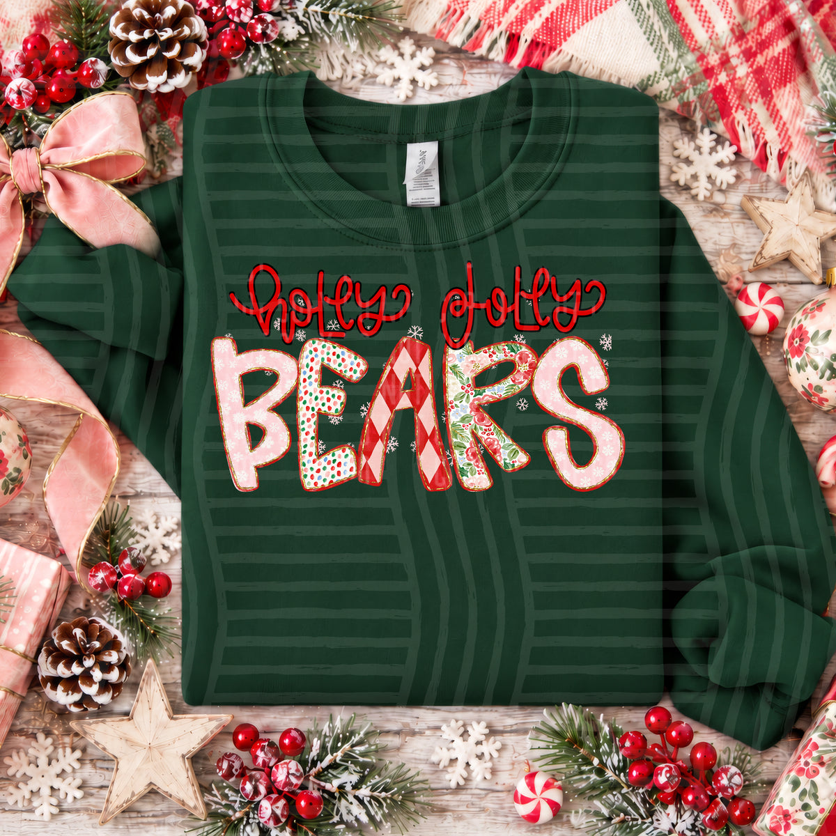 Holly Jolly Christmas Confetti Mascots - 2610-0021 - CUSTOM + DROPDOWN - 300 DPI Digital Download