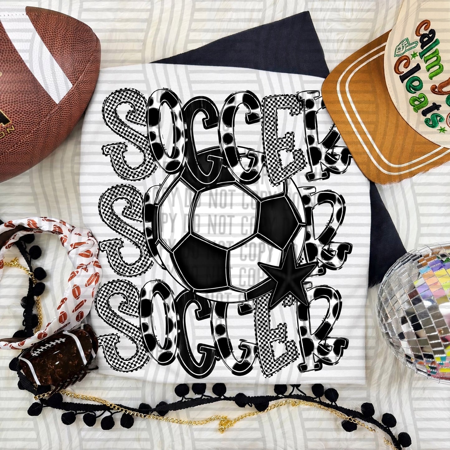 TRI Stacked SOCCER color 2609-0010 - Color Dropdown Digital Download 300 DPI PNG FILE