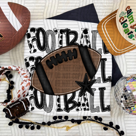 Tri Stacked Football color 2609-0007 - Color Dropdown Digital Download 300 DPI PNG FILE