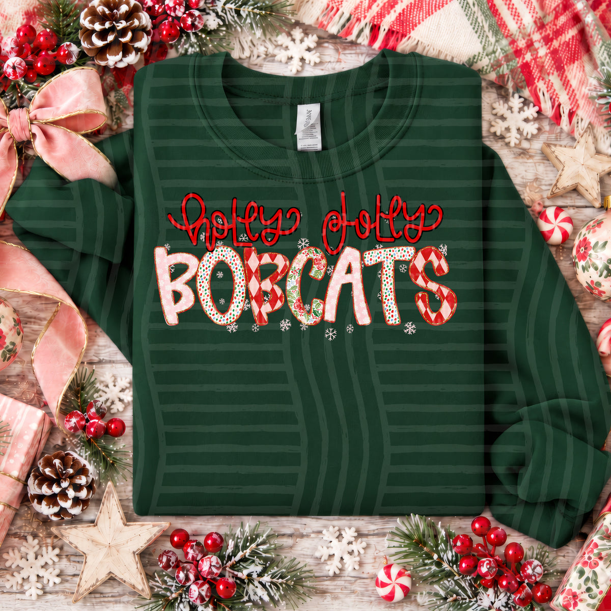 Holly Jolly Christmas Confetti Mascots - 2610-0021 - CUSTOM + DROPDOWN - 300 DPI Digital Download