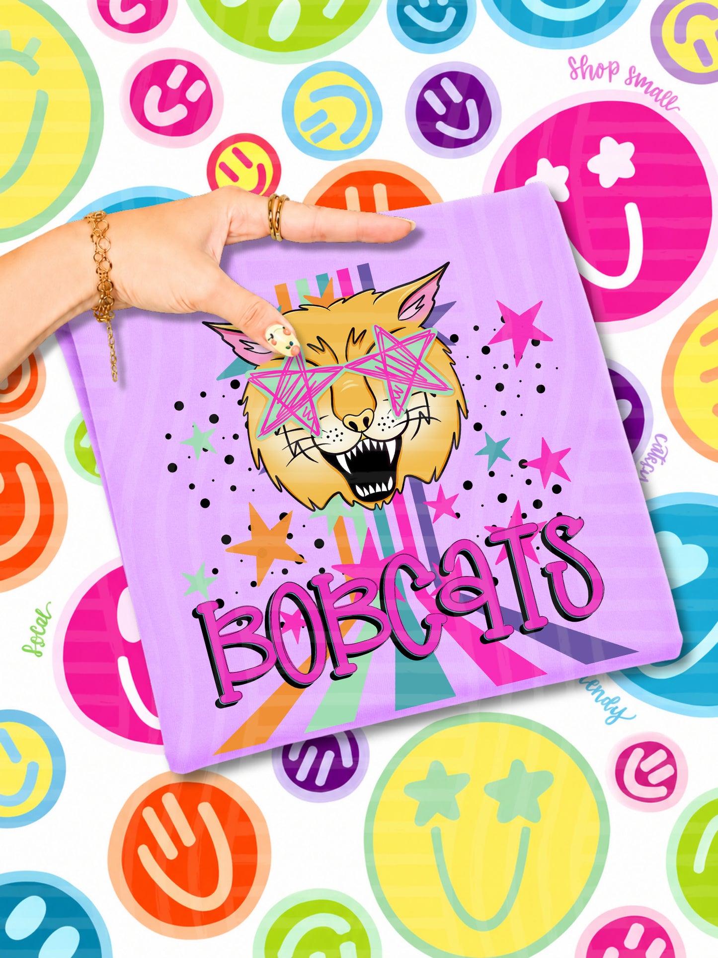 Starry Eyes Rainbow Mascot Heads -  Custom + DROPDOWN - 300 DPI digital download