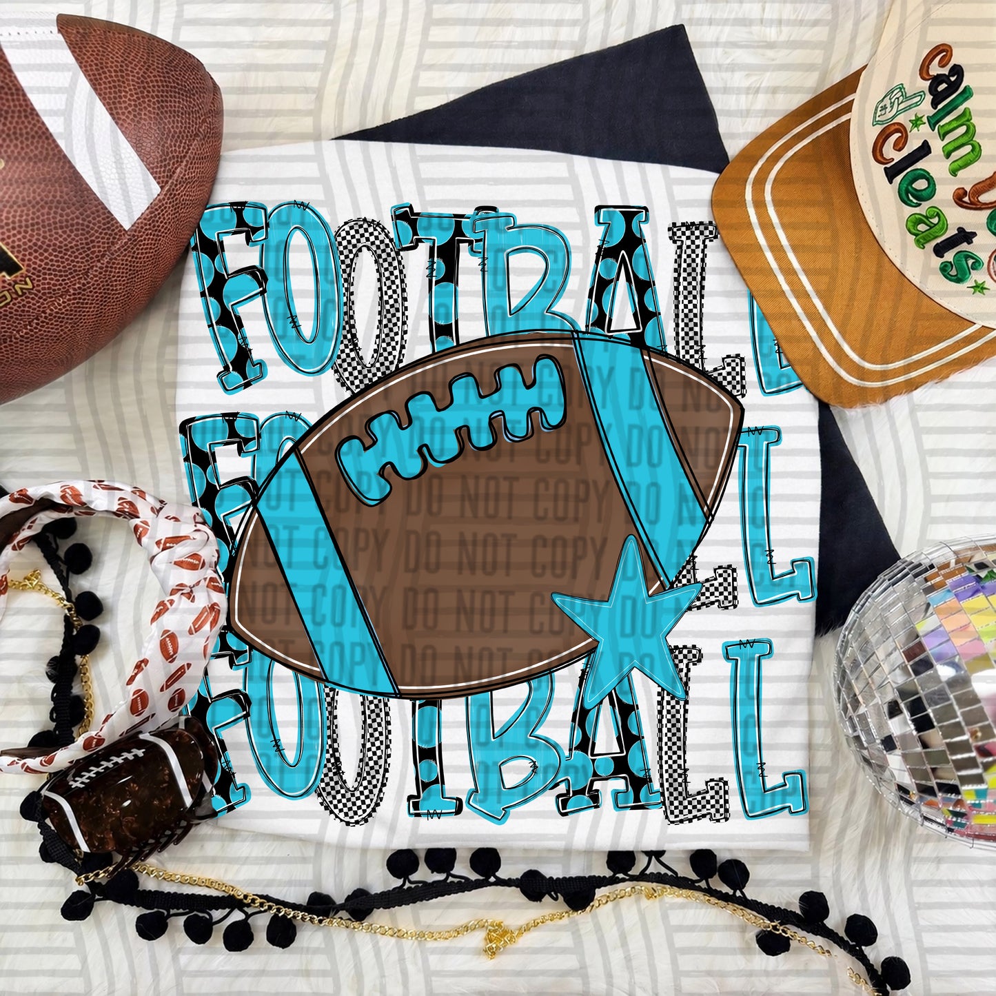 Tri Stacked Football color 2609-0007 - Color Dropdown Digital Download 300 DPI PNG FILE